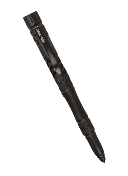 Ручка мультитул для виживання похідна туристична Mil-Tec Pro зі склобійником і ножем з алюмінієвого сплаву та нержавіючої сталі чорна