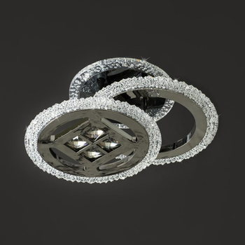 Люстра Свет LED чорна 46W+12W 3197/2C
