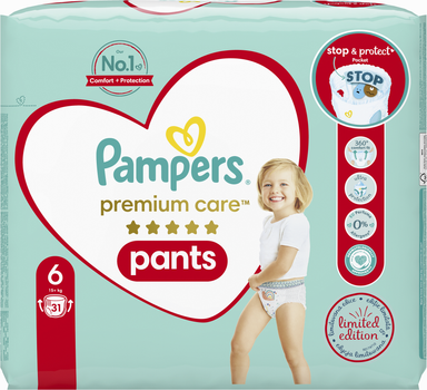 Pieluchomajtki Pampers Premium Care Pants 6 15+ kg 31 szt (8001090759917)