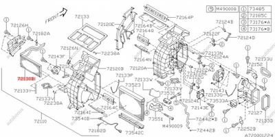 Радіатор пічки Subaru (72130XA00A)