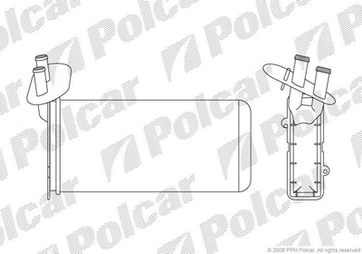 Радіатор пічки VW T4 1.8-2.8/D 90- Polcar (9566N82)