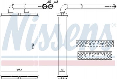 Радиатор печки Nissens (73676)