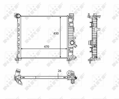 Радіатор охолодження Opel Meriva B 1.4 10-17 NRF 58473 NRF (58473)