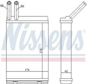 Радіатор системи опалення салона Nissens (73642)