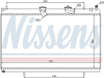 Радіатор охолоджування Nissens (63619)