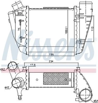 Інтеркулер NISSENS 96678 Audi A4 8E0145806C, 8E0145806D, 8E0198806
