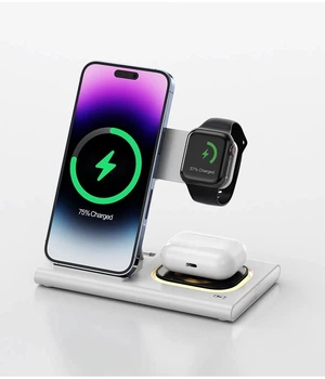 Док-станция 3в1 для iPhone X/11/12/13/Apple Watch/AirPods (white)