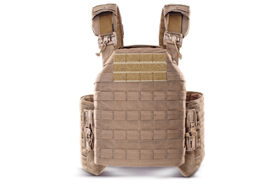 Плитоноска / тактичний жилет Plate Carrier U-WIN PRO зі швидким скиданням 280х360 з камербандами M під балістичні пакети Cordura 1000 Тан