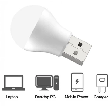 USB мини лампа фонарик/ночник XO Y1 GV 5V 6500K 2шт