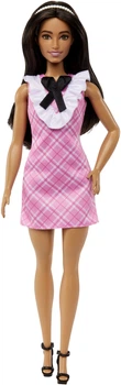 Lalka Barbie Fashionistas nr 209 w rozowej kraciastej sukience (194735094233)