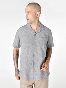 Рубашка летняя мужская Colin's CL1063689KHA S Khaki (8683197581716)