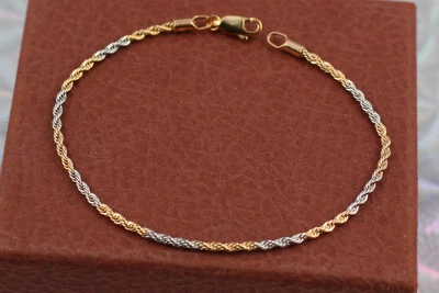 Браслет Xuping Jewelry канатик комбинированный 19 см золотистый
