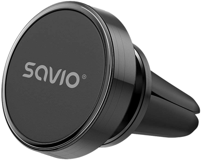 Автотримач для телефона магнітний Savio CH-02 алюмінієвий, чорний (5901986047131)