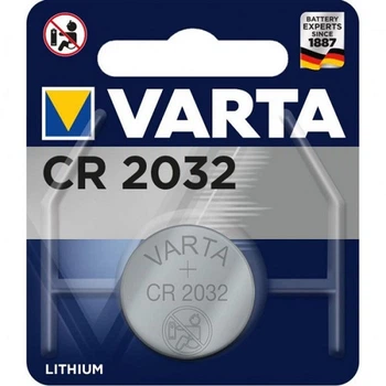 Батарейка Varta CR2032 Lithium напряжение 3В емкость 230 мАч блистер (06032101401)