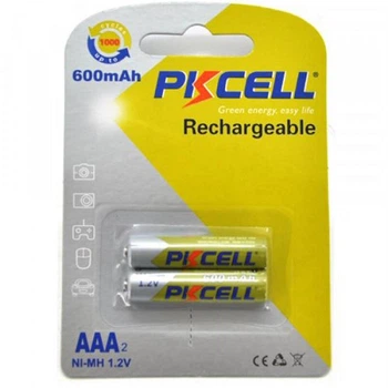 Аккумуляторные батарейки PKCELL PC/AAA600-2BR AAA/HR03 600mAh NiMH Rechargeable Battery Blister/2pcs