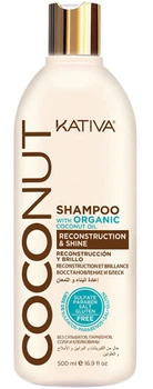 Szampon do wygładzania włosów Kativa Coconut Shampoo Reconstruction & Shine 500 ml (7750075041356)