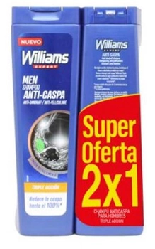 Szampon przeciwłupieżowy Williams Expert Anti-Dandruff Shampoo 2x250 ml (8437014661705)