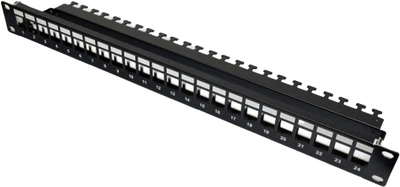 Патч-панель EPNew 1U под 24 модуля Keystone с задним организатором (PLKDC-24BKRMZ)