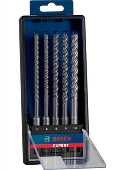 Набір ударних бурів Bosch Expert SDS-plus-7X, 6/6/8/8/10 мм, у кейсі, 5 шт (2608900198)