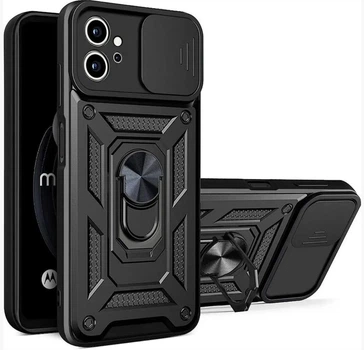 Чохол Camshield з кільцем-підставкою на Motorola G32 black