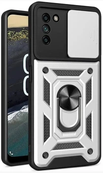 Чохол Camshield з кільцем-підставкою на Nokia G21 silver