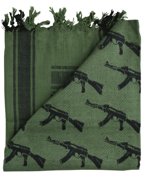 Арфатка шемаг тактична польовий шарф бавовняний KOMBAT 110x115см оливковий TR_kb-gus-olgr