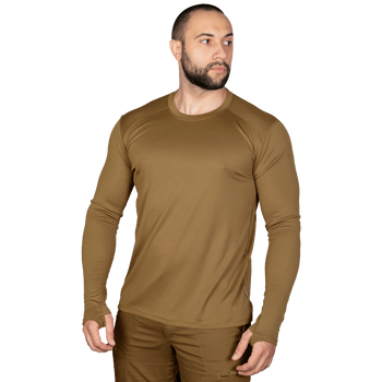 Чоловічий лонгслів тактовний чоловіча футболка з довгим рукавом для силових структур (L) Койот TR_7103 (L)