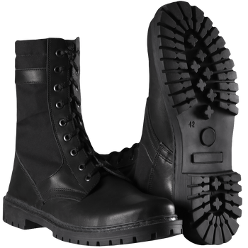 Берці польові зносостійкі черевики для силових структур KOMBAT 37 Чорний TR_377(37)