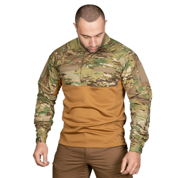 Рубашка тактическая полевая износостойкая летне-весенняя рубашка KOMBAT XXXL Multicam/Койот TR_7072XXXL