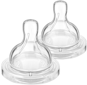 Соска силіконова Philips AVENT Анти-Колік від 1 міс 2 шт повільний потік (SCY762/02)