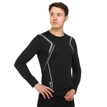 Спортивная компрессионная футболка мужская Zelart Heroe 510 размер 2XL (180-185 см) Black-White