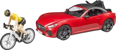 Ігровий набір Bruder Автомобіль Roadster Bruder 1:16 з велосипедом та фігуркою (03485)