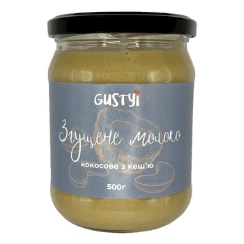 Кокосове згущене молоко ТМ "Gustyi" з кешью 500г (4825489258447)