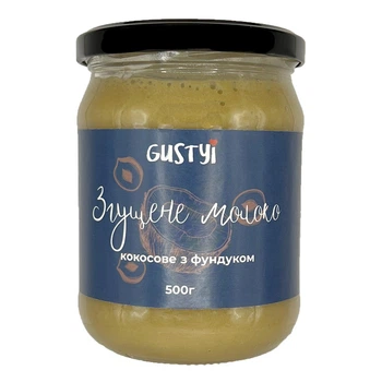 Кокосовая сгущенка ТМ "Gustyi" с фундуком 500г (4825489258461)