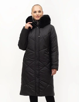 Жіноча куртка великого розміру зимова UF-fashion LRD-150 песец 66 чорний