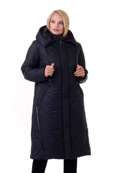 Женский зимний пуховик большого размера UF-fashion LRD-157-1 56 черный