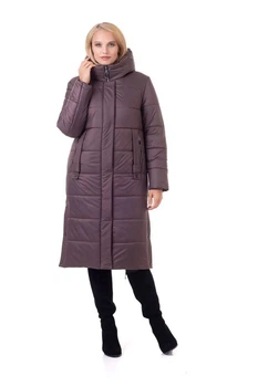 Зимняя куртка женская большого размера UF-fashion LRD-165-1 48 шоколад