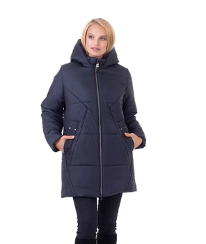 Зимний пуховик женский большого размера UF-fashion LRD-163-1 60 синий