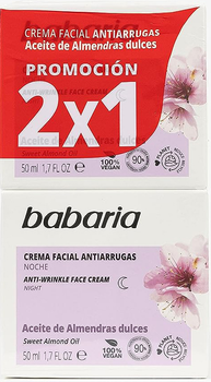Zestaw do pielęgnacji twarzy Babaria Almond Oil Anti-Wrinkle Facial Cream 2x50 ml (8410412706186)