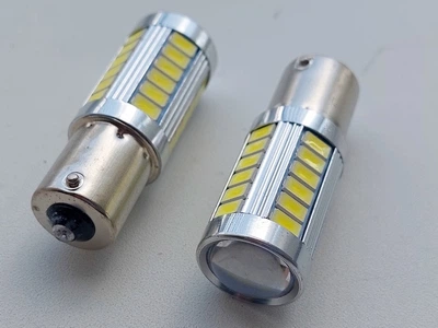 Лампа світлодіодна P21W 12-24V BA15s 33SMD (57/30) лінза T25 33SMD (57/30)