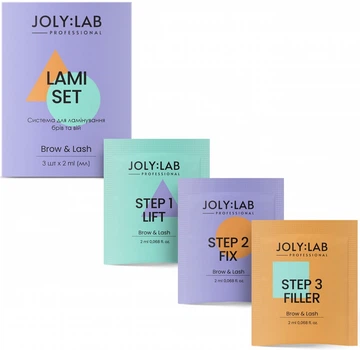 Система для ламинирования бровей и ресниц Joly:Lab 3 шт х 2 мл (4823109407718)