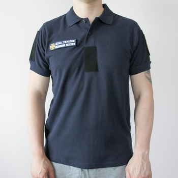 Мужская рубашка под шевроны (размер XXL), футболка для ДСНС, футболка поло с липучками