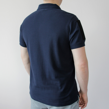 Мужская рубашка под шевроны (размер XXL), футболка для ДСНС, футболка поло с липучками