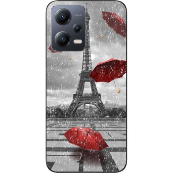 Бампер силиконовый чехол SMTT для Xiaomi Redmi Note 12 5G с картинкой Париж