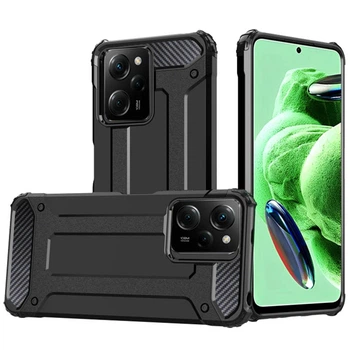 Бронированный противоударный TPU+PC чехол Immortal для Xiaomi Poco X5 Pro 5G / Note 12 Pro 5G Черный Без бренда