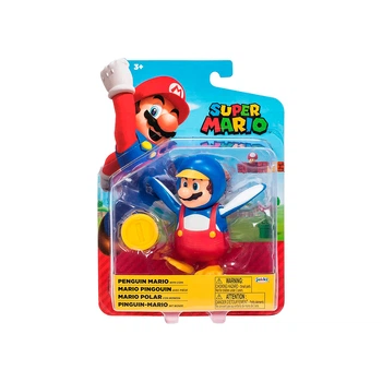 Ігрова фігурка Super Mario Маріо-пінгвін з рухомими елементами 10 см для дітей та фанатів Nintendo з додатковим ігровим аксесуаром