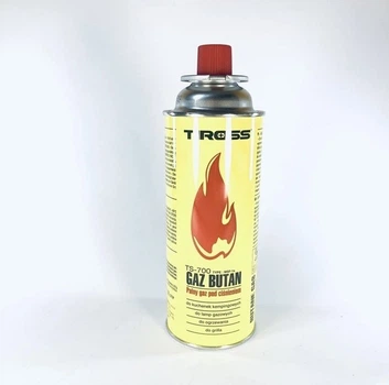 Газовий балон для пальника цанговий туристичний газовий картридж Tiross 400ml ящик 28 шт