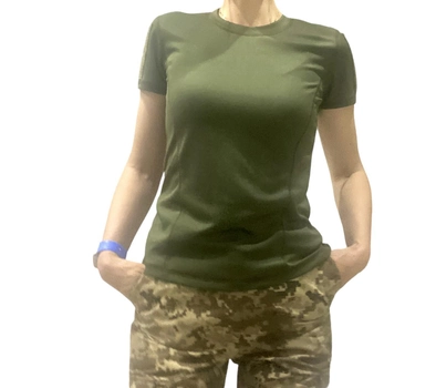 Женская футболка тактическая военная XS олива