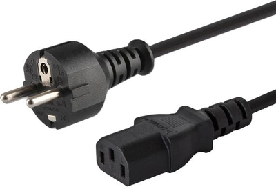 Kabel zasilający SAVIO CL-89 CEE7/7 - IEC-C13 1.2 m (5901986041467)