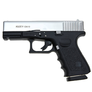 Стартовий пістолет KUZEY GN-19#1 Shiny Chrome Plating/Black Grips